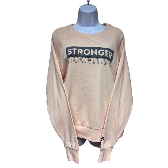 NEW! Peloton Unwind Peach Stronger Together Sweatshirt Women's Size Medium - Picture 2 of 13